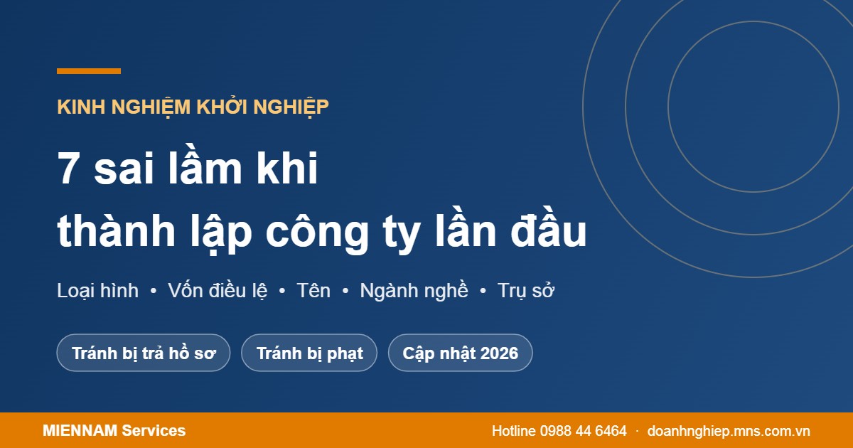 7 sai lầm khi thành lập công ty lần đầu