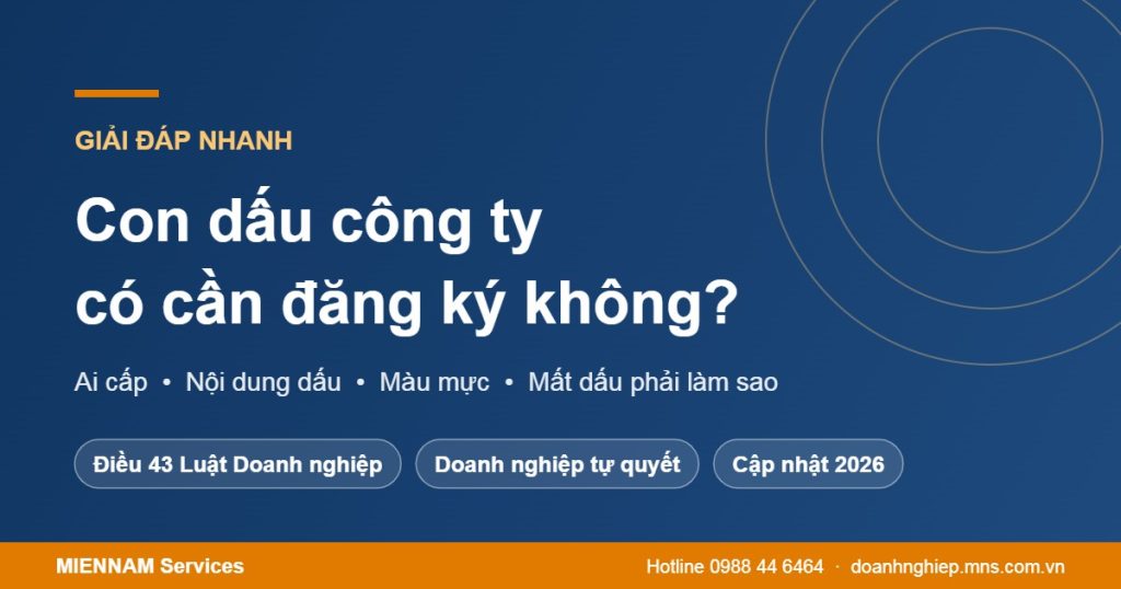 Con dấu công ty có cần đăng ký không