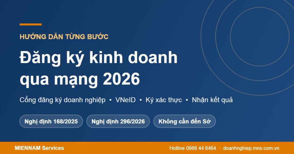 Hướng dẫn đăng ký kinh doanh qua mạng 2026