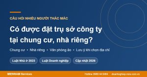 Có được đặt trụ sở công ty tại chung cư, nhà riêng không