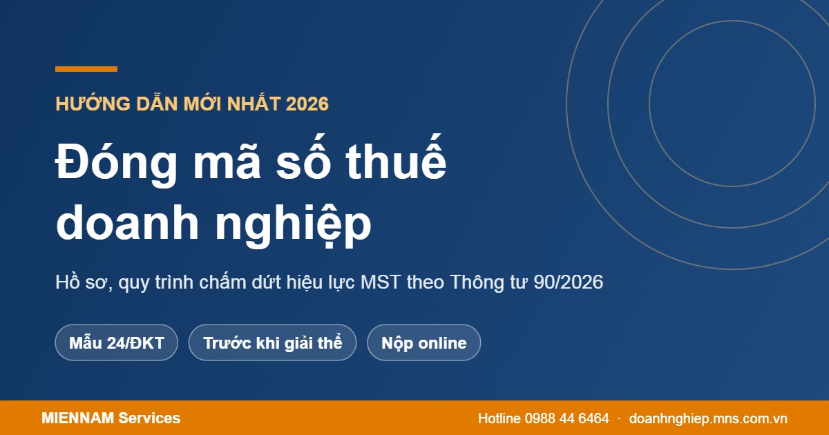 Đóng mã số thuế doanh nghiệp 2026