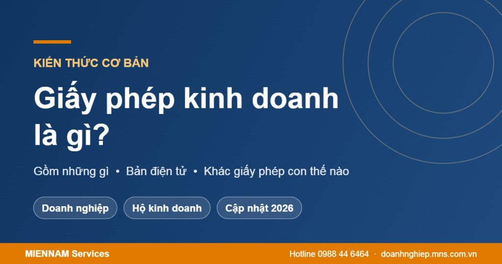Giấy phép kinh doanh là gì