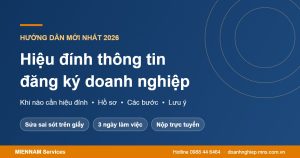 Hiệu đính thông tin đăng ký doanh nghiệp 2026