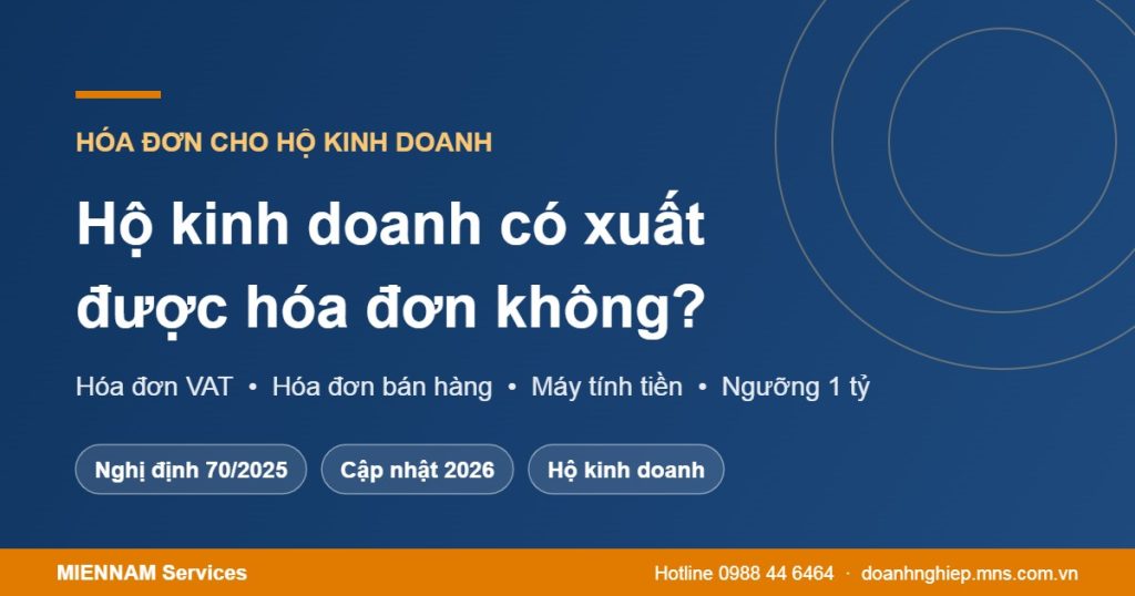 Hộ kinh doanh có xuất được hóa đơn không