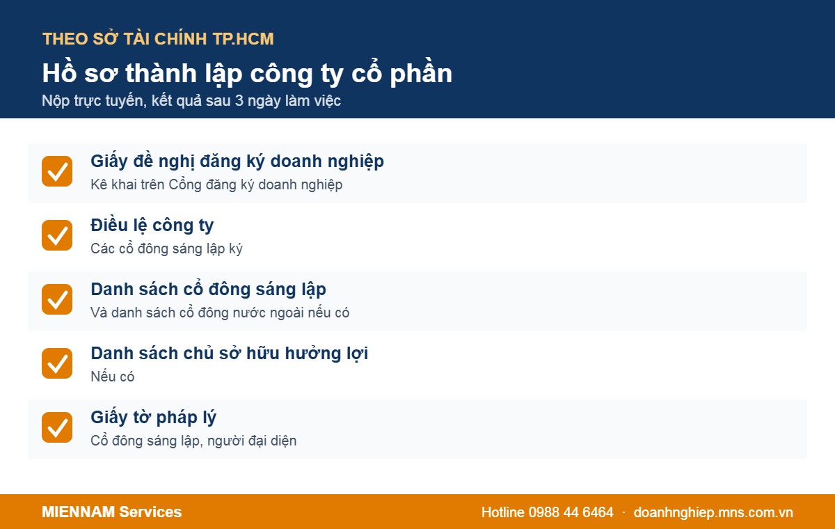 Hồ sơ thành lập công ty cổ phần