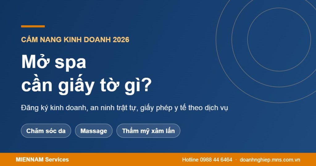 Mở spa cần giấy tờ gì 2026