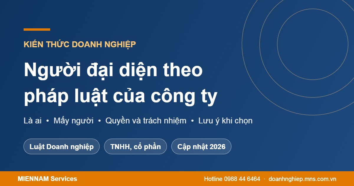 Người đại diện theo pháp luật của công ty là ai
