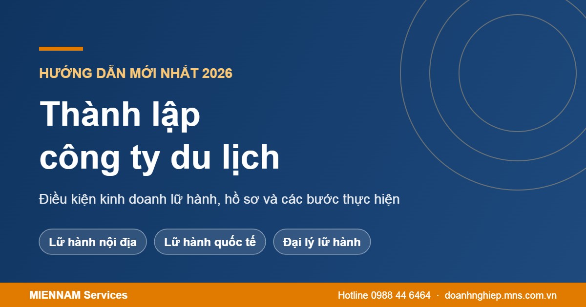 Thành lập công ty du lịch 2026