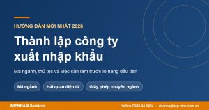 Thành lập công ty xuất nhập khẩu 2026