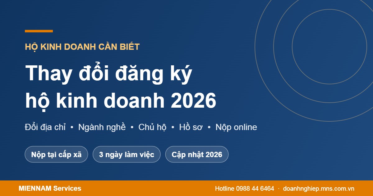 Thủ tục thay đổi đăng ký hộ kinh doanh 2026