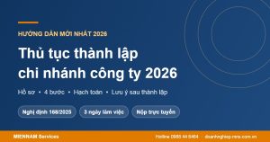 Thủ tục thành lập chi nhánh công ty 2026