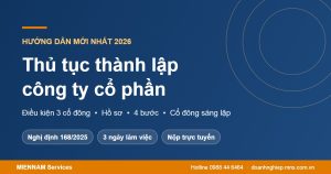 Thủ tục thành lập công ty cổ phần 2026
