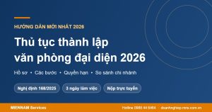 Thủ tục thành lập văn phòng đại diện 2026