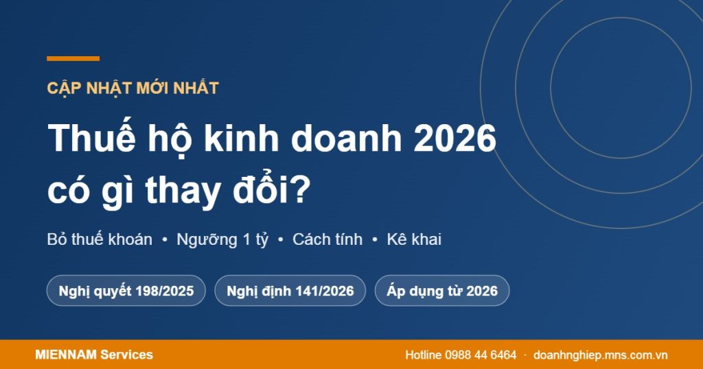 Thuế hộ kinh doanh 2026 mới nhất
