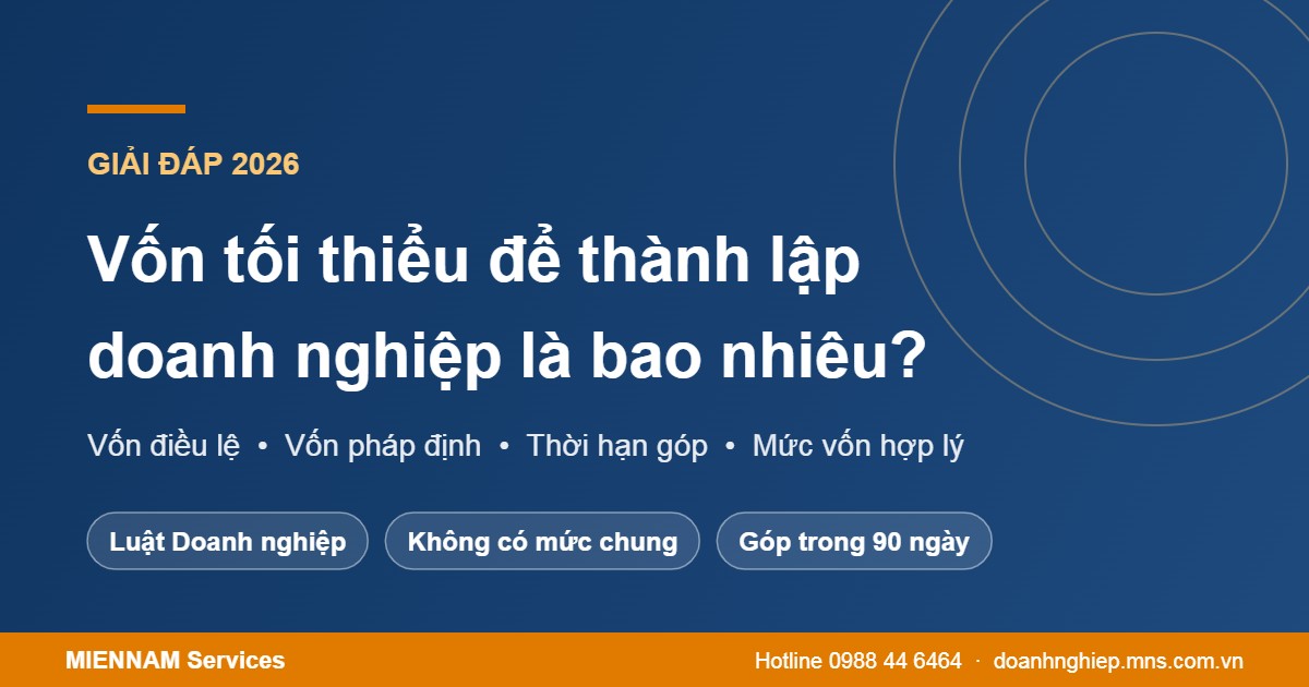 Vốn tối thiểu để thành lập doanh nghiệp là bao nhiêu